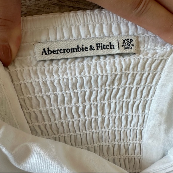 Abercrombie & Fitch Cutout Poplin Mini Dress, White - Picture 9 of 16